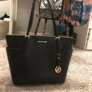 Black Michael Kors Large Tote Bag